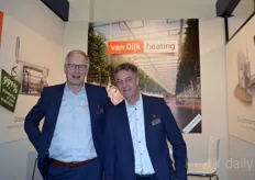 Hans Harting and Joek van der Zeeuw (Van Dijk Heating): familiar faces in a familiar stand.